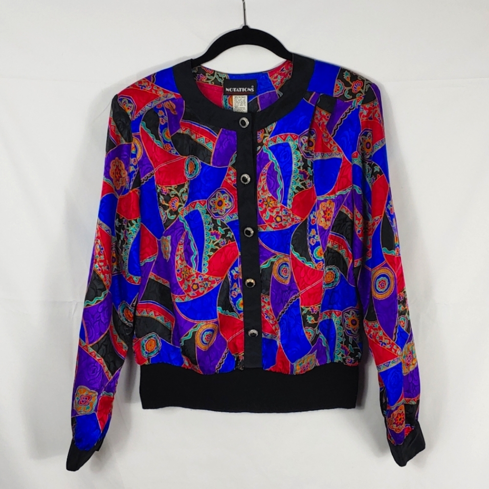 Vintage 80's Notation Blouse